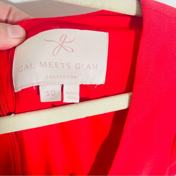 Gal Meets Glam Regina Red Fit & Flare Midi Dress Retro Wedding Size 10 - Picture 6 of 8